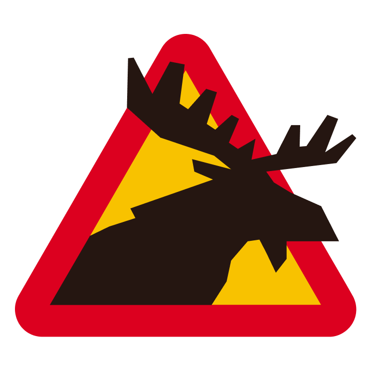 Moose crossing icon